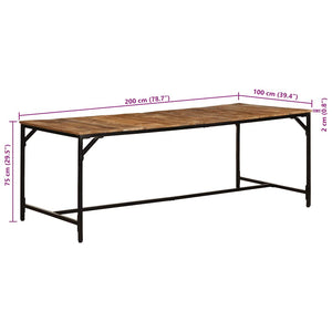 Esstisch Mango Massivholz 200x100 cm