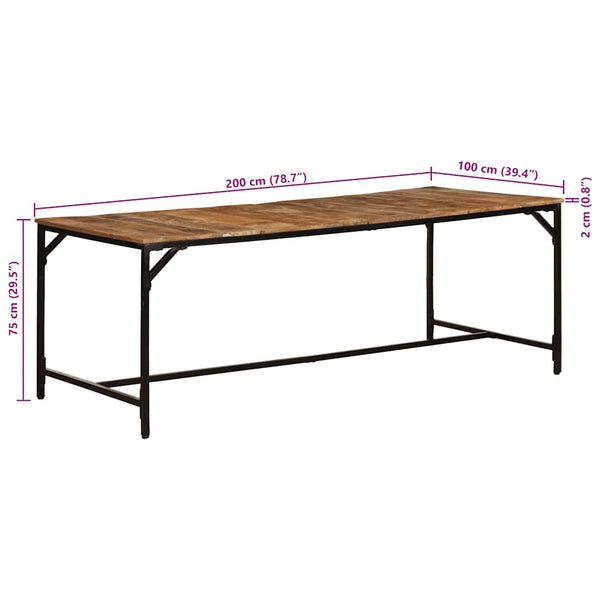 Esstisch Mango Massivholz 200x100 cm