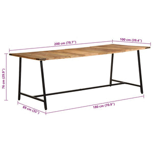 Esstisch Mango Massivholz 200x100 cm