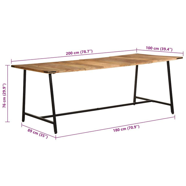 Esstisch Mango Massivholz 200x100 cm