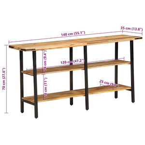 Konsolentisch Mango Massivholz 140 cm