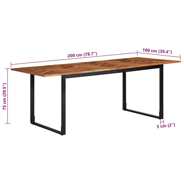 Esstisch Akazie Massivholz 200x100 cm