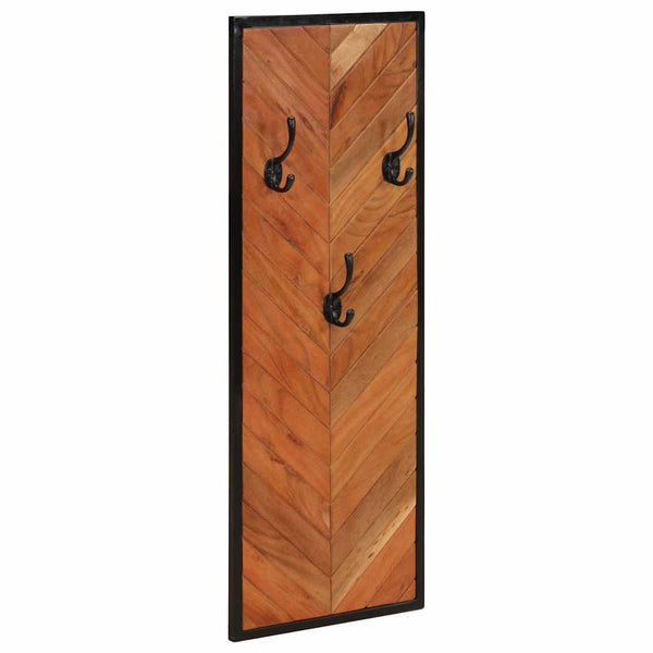 Wandgarderobe 2er Set Akazie Massivholz 35x90cm