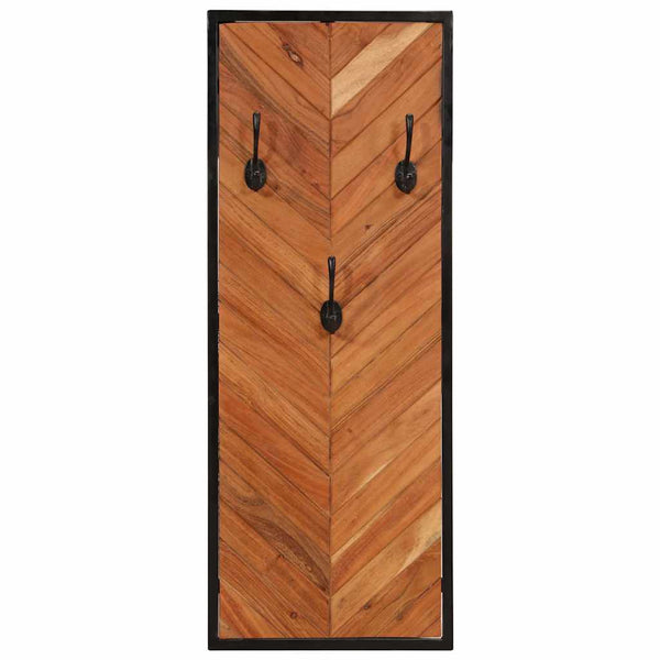 Wandgarderobe 2er Set Akazie Massivholz 35x90cm