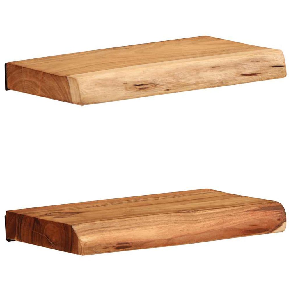 vidaXL Étagères murales 2 pcs 30x20x3,5 cm Bois d'acacia massif