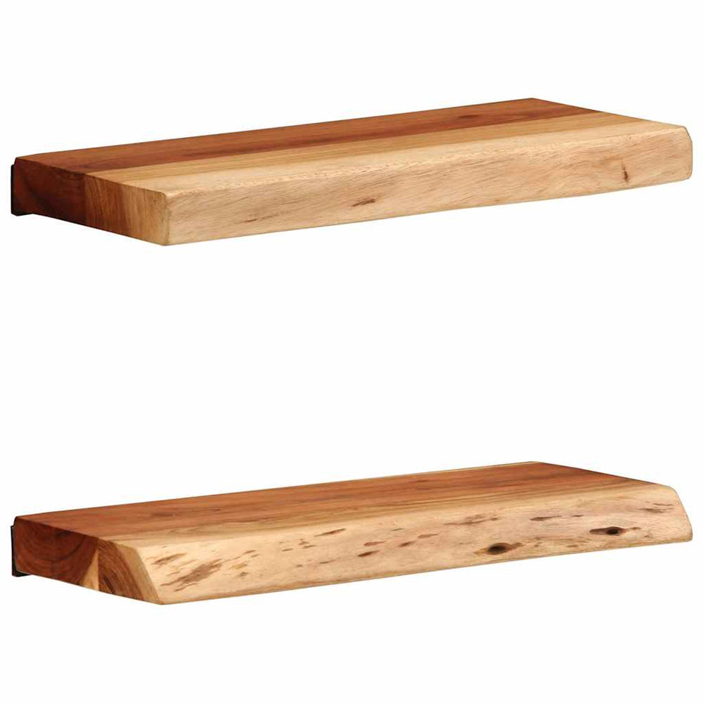 vidaXL Étagères murales 2 pcs 40x20x3,5 cm Bois d'acacia massif