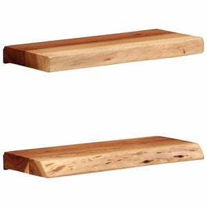 Akazienholz Wandregale 40x20cm, 2er Set