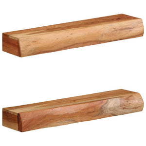 Wandregale 60x17x8 cm Akazie Massivholz 2er Set