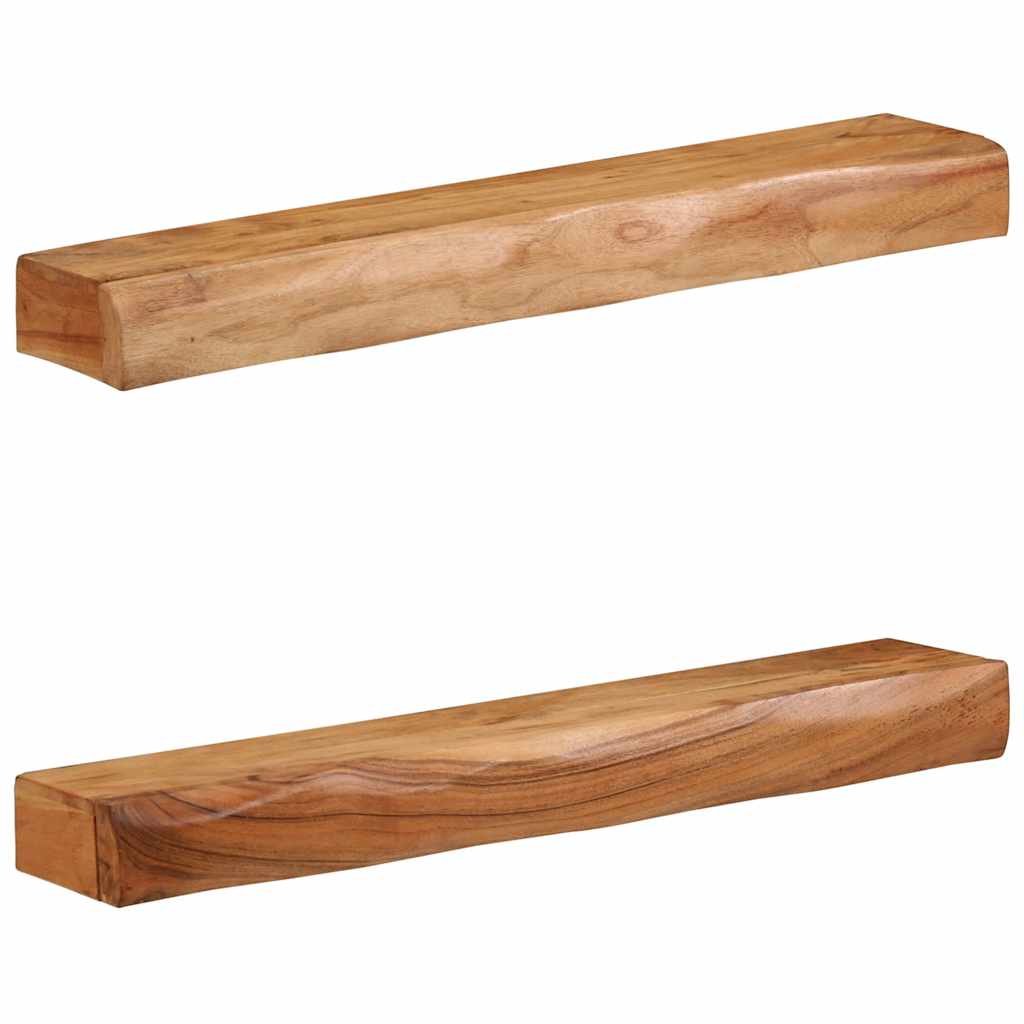 Massivholz Wandregale 80 cm, 2er Set