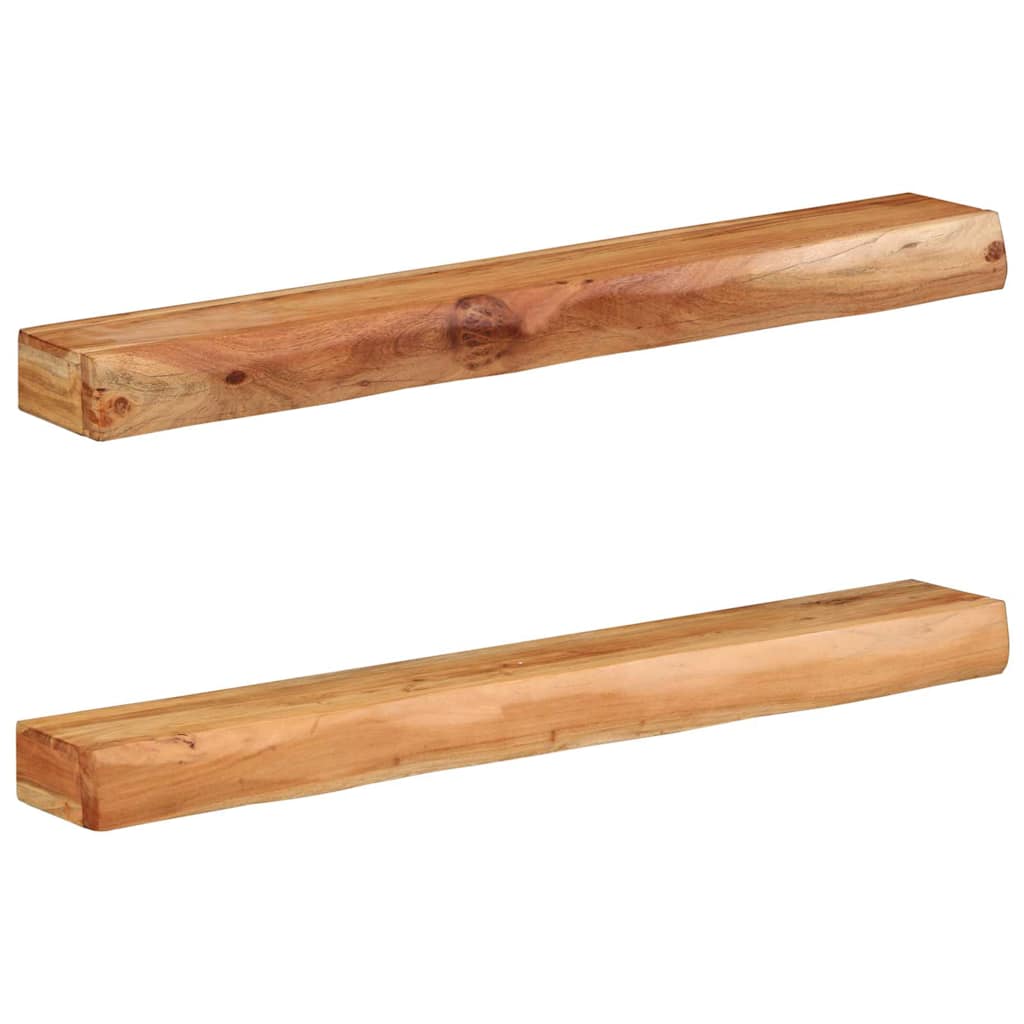 Wandregale 2er Set Akazie Massivholz 100cm