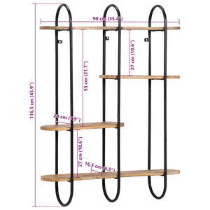 Wandregal Mango Massivholz 90 cm