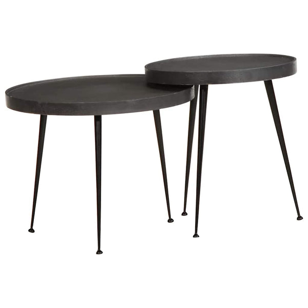 Couchtisch Set, 2-teilig, Schwarz