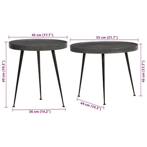 Couchtisch Set, 2-teilig, Schwarz