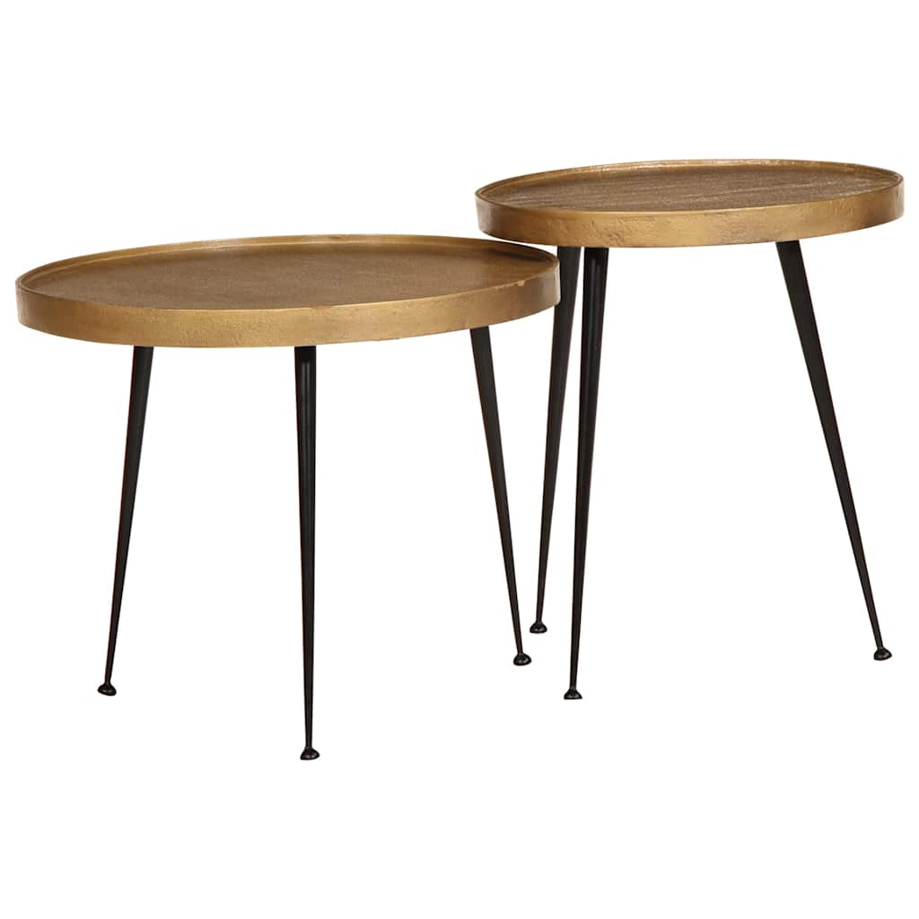Goldene Couchtische, 2er-Set