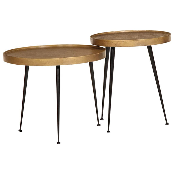 Goldene Couchtische, 2er-Set