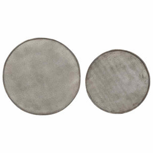 Silberne Couchtische, 2er-Set