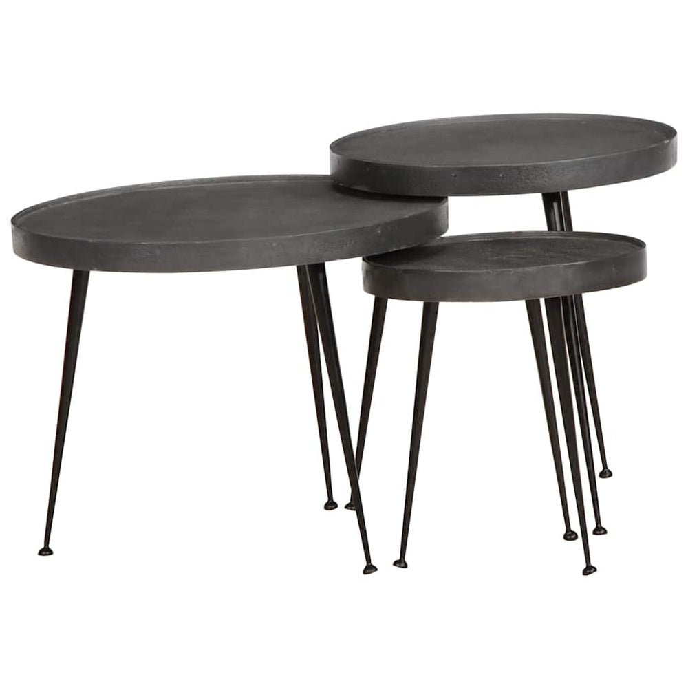 Schwarze Couchtische 3er Set