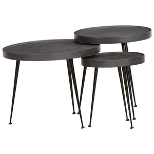 Schwarze Couchtische 3er Set