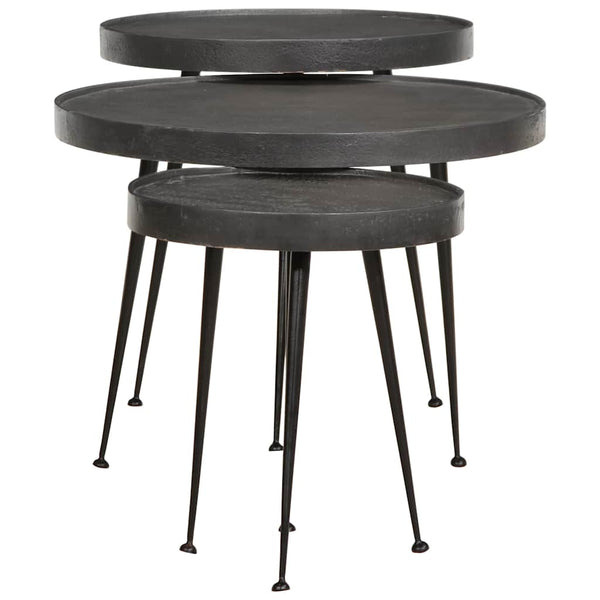 Schwarze Couchtische 3er Set