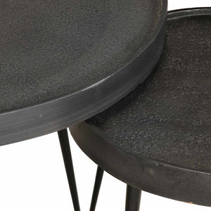 Schwarze Couchtische 3er Set