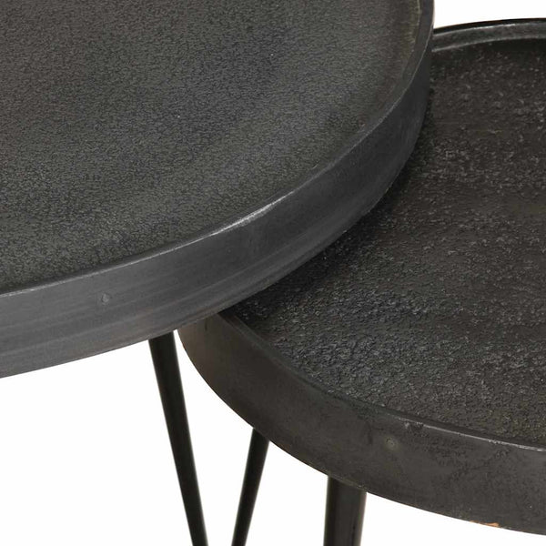 Schwarze Couchtische 3er Set