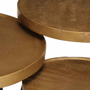 Goldener Couchtisch 3er Set