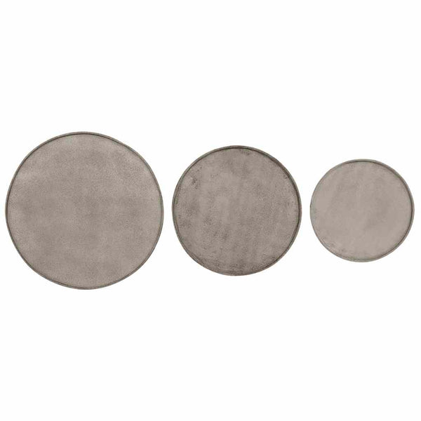 vidaXL Tables basses 3 pcs Argenté Bois d'ingénierie