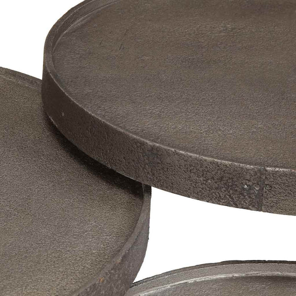 vidaXL Tables basses 3 pcs Argenté Bois d'ingénierie