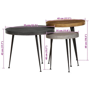 Couchtisch 3er Set, Mehrfarbig