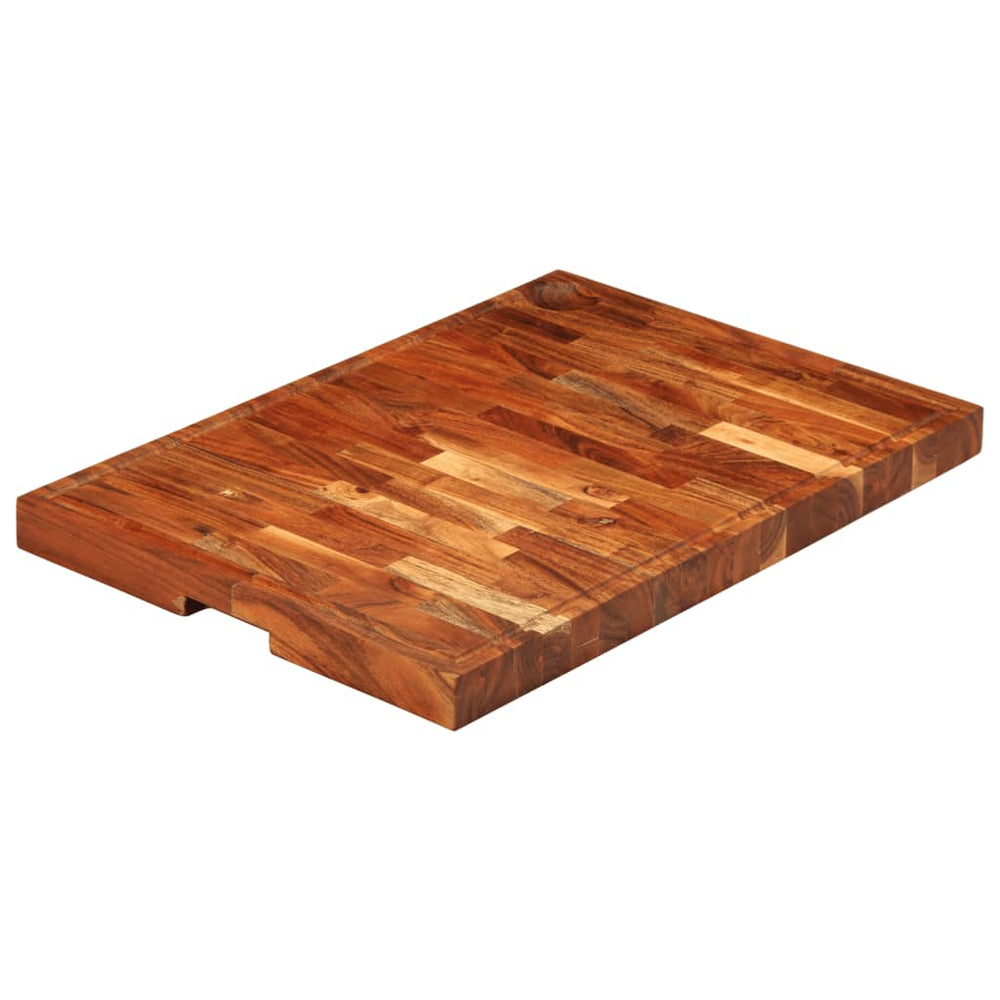 vidaXL Planche à découper 60x42x4 cm en bois d'acacia massif