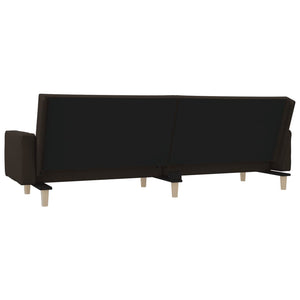 Schlafsofa 2-Sitzer Dunkelbraun mit Kissen