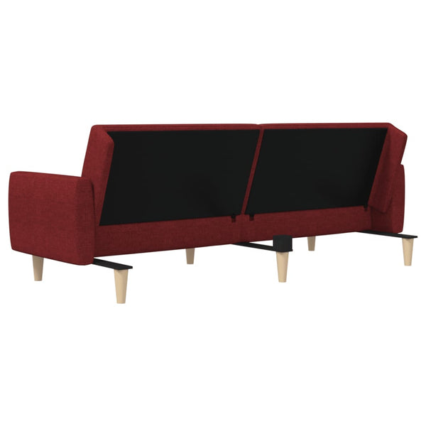 Schlafsofa 2-Sitzer Weinrot