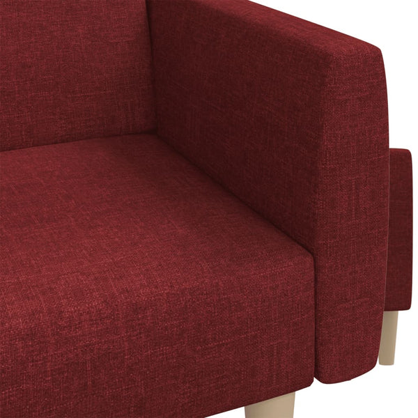 Schlafsofa 2-Sitzer Weinrot