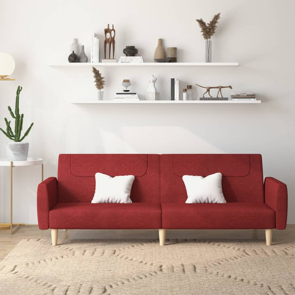 Schlafsofa 2-Sitzer Weinrot