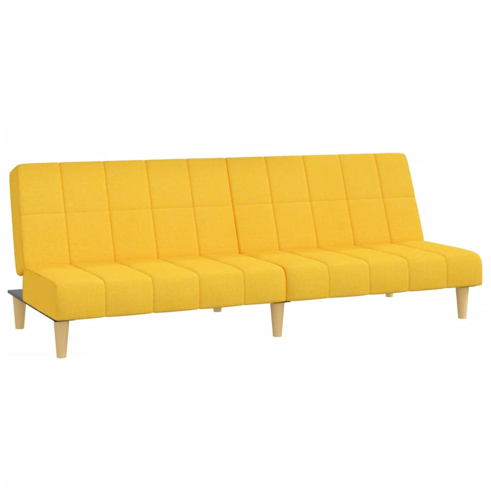 Gelbes Schlafsofa 2-Sitzer Stoff