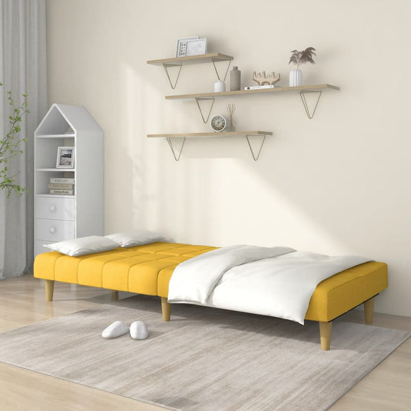 Gelbes Schlafsofa 2-Sitzer Stoff