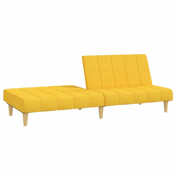 Gelbes Schlafsofa 2-Sitzer Stoff