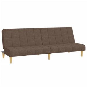 vidaXL Canapé-lit 2 places en tissu taupe