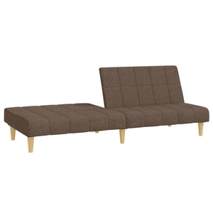vidaXL Canapé-lit 2 places en tissu taupe