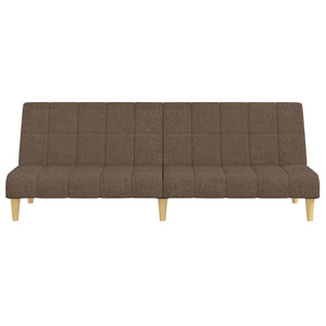 vidaXL Canapé-lit 2 places en tissu taupe