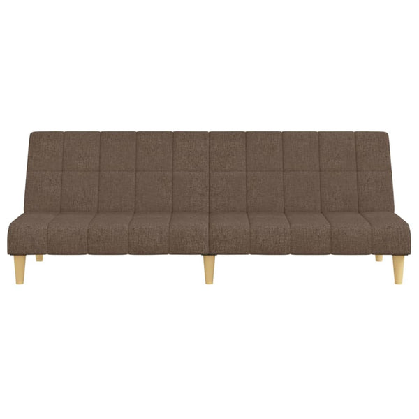 vidaXL Canapé-lit 2 places en tissu taupe