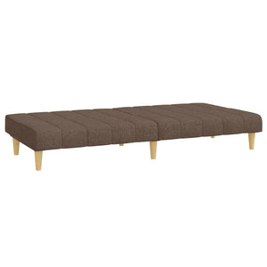 vidaXL Canapé-lit 2 places en tissu taupe