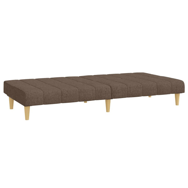 vidaXL Canapé-lit 2 places en tissu taupe