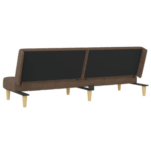 vidaXL Canapé-lit 2 places en tissu taupe