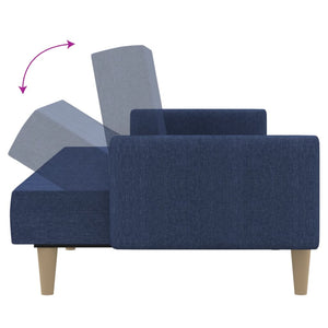 Blaues 2-Sitzer Schlafsofa Stoff