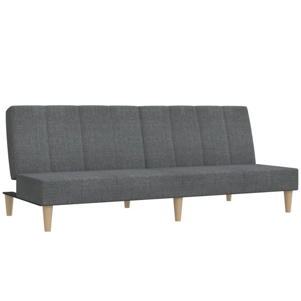 vidaXL Canapé convertible 2 places Gris clair Tissu