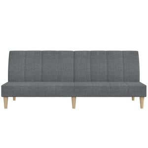 vidaXL Canapé convertible 2 places Gris clair Tissu