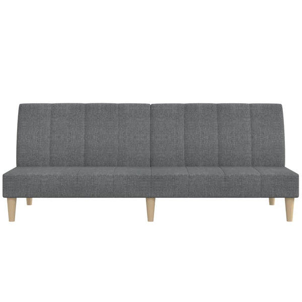 vidaXL Canapé convertible 2 places Gris clair Tissu