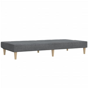 vidaXL Canapé convertible 2 places Gris clair Tissu