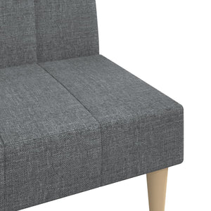 vidaXL Canapé convertible 2 places Gris clair Tissu